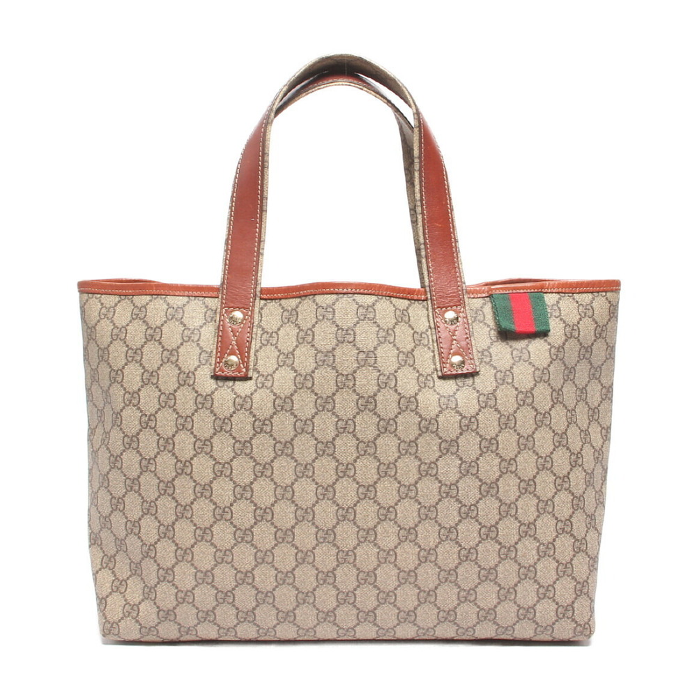 Gucci handbag beige brown GG canvas tote bag